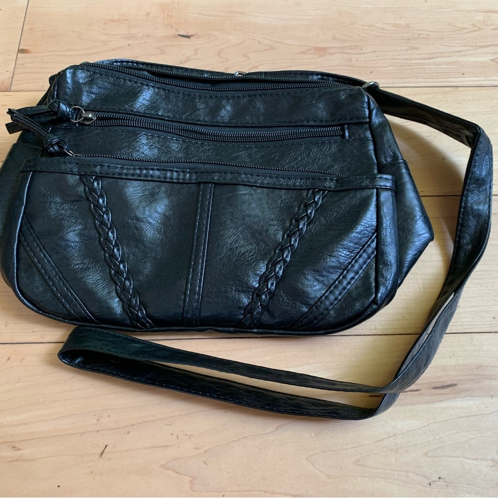 Black Leather Shoulder Bag